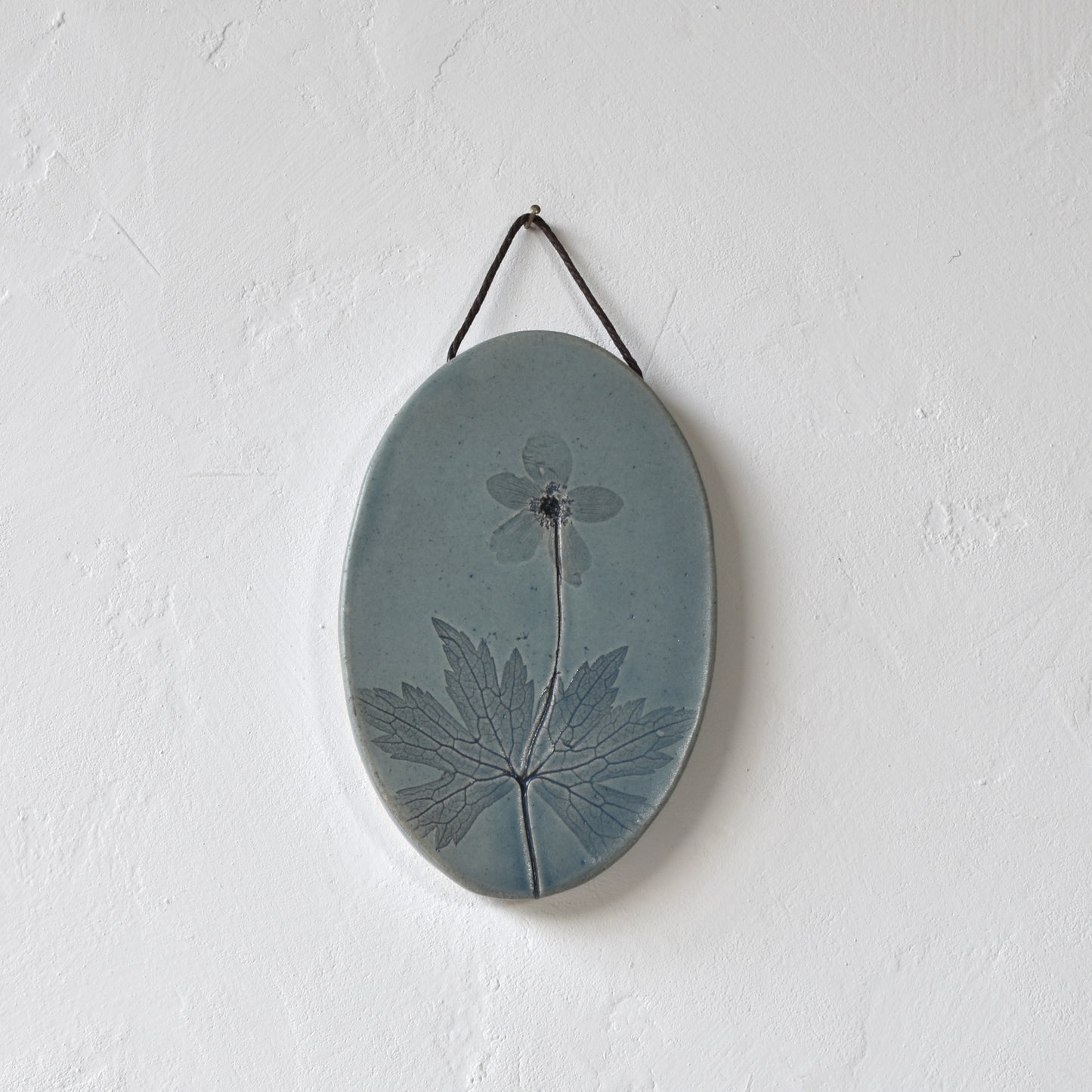5.5" Anemone Wall Hanging in Denim Blue