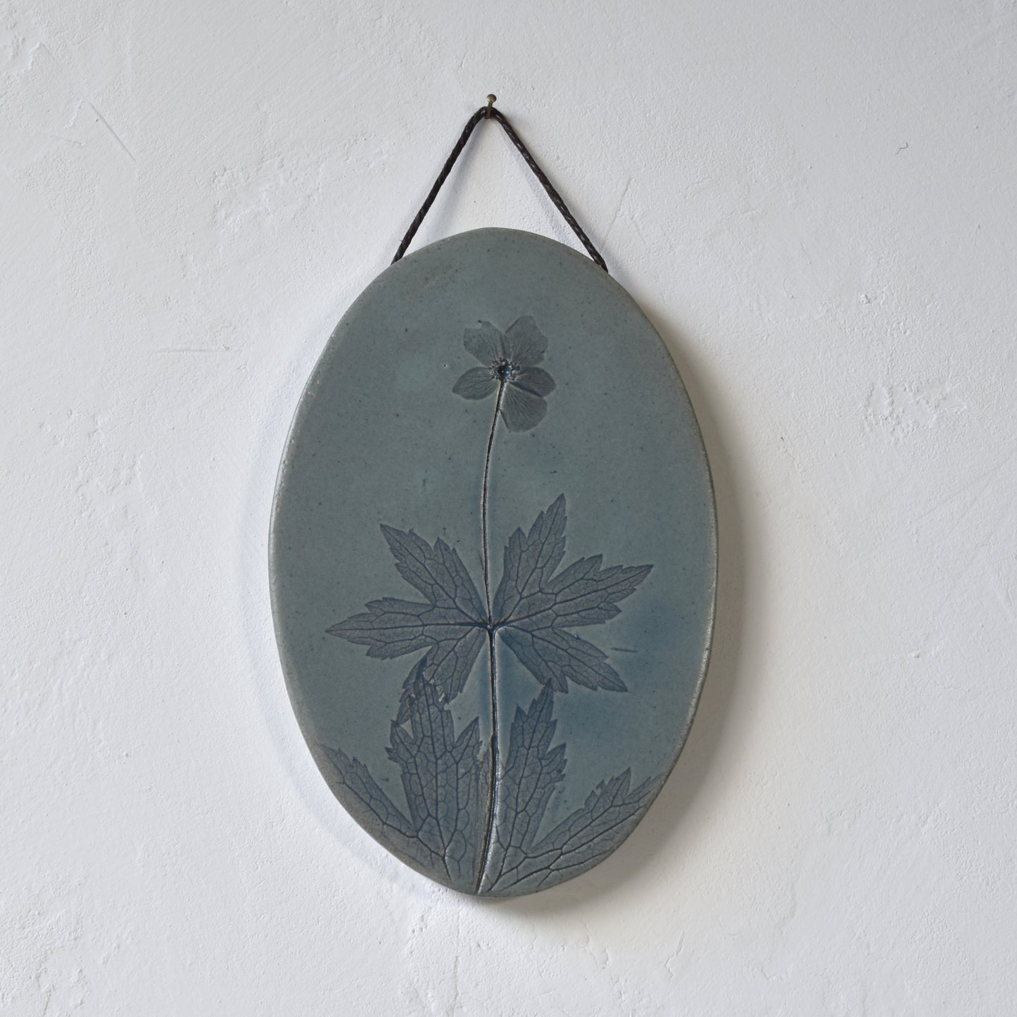 7" Anemone Wall Hanging in Denim Blue