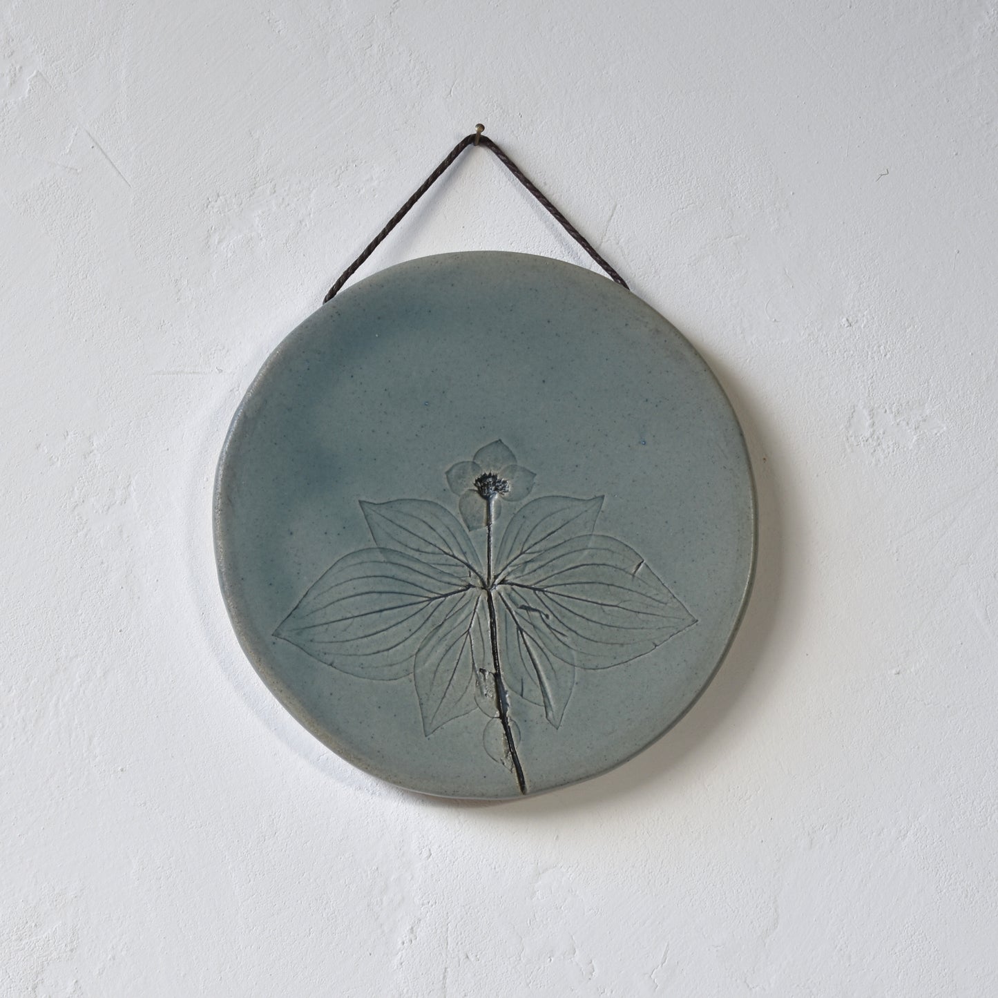 6" Bunchberry Wall Hanging in Denim Blue