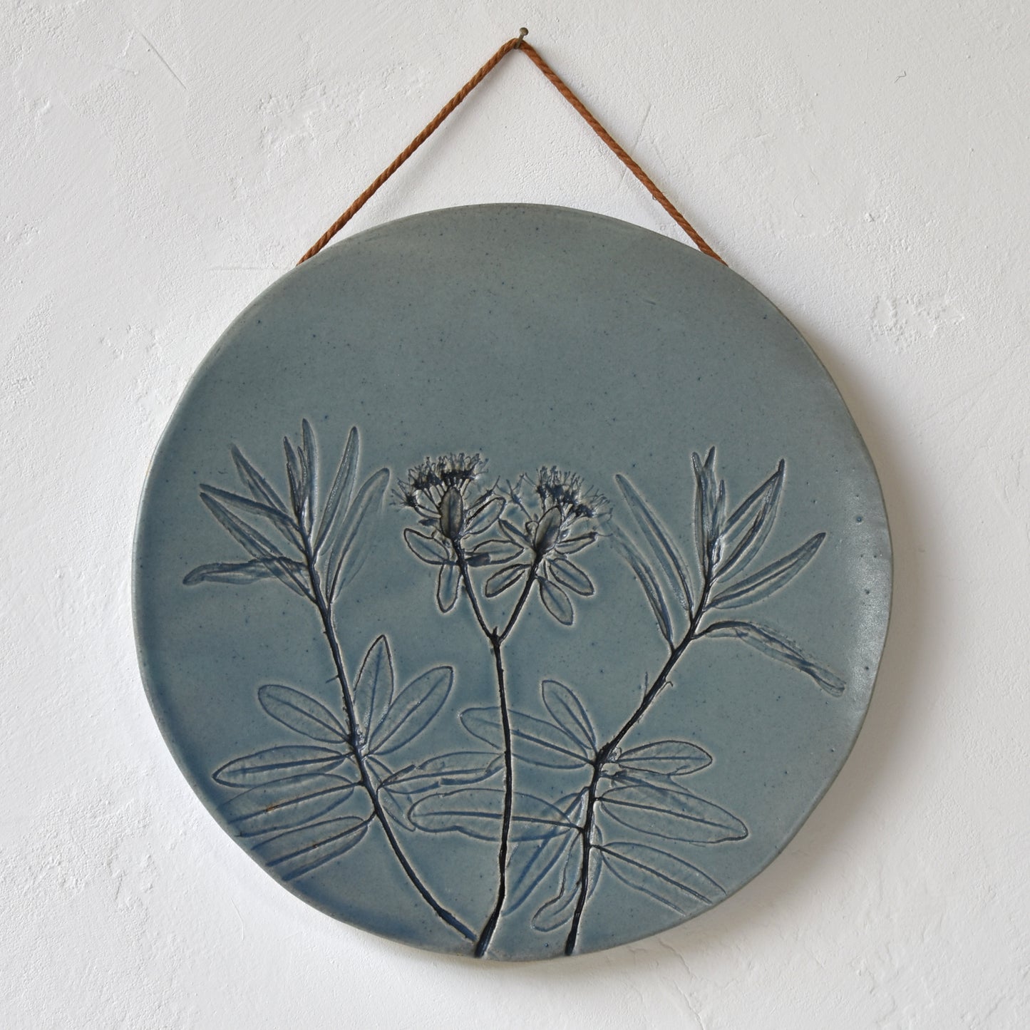 8.5" Labrador Tea Wall Hanging in Denim Blue