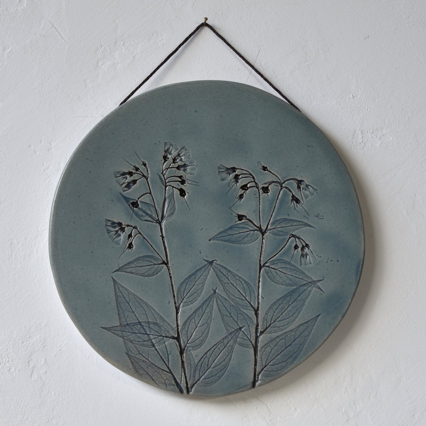 8.5" Bluebells Wall Hanging in Denim Blue