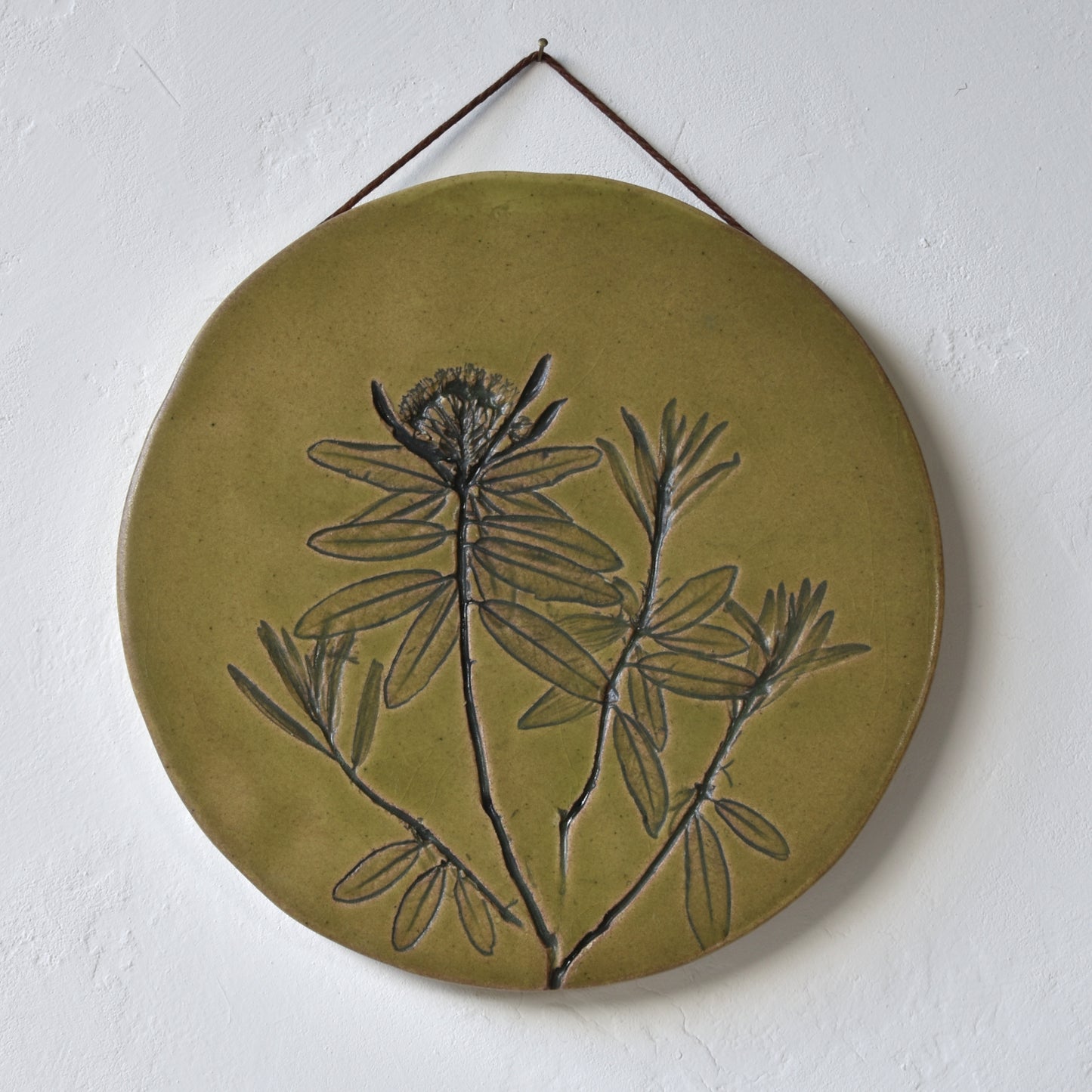 8.5" Labrador Tea Wall Hanging in Moss