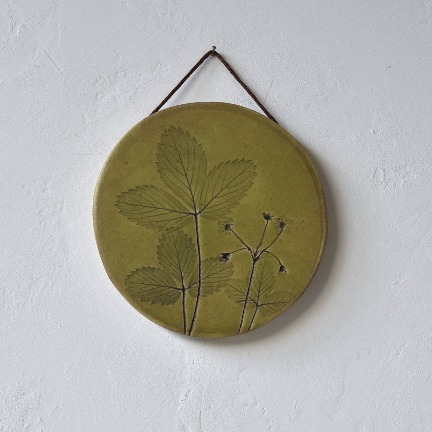 6" Strawberry Wall Hanging in Moss