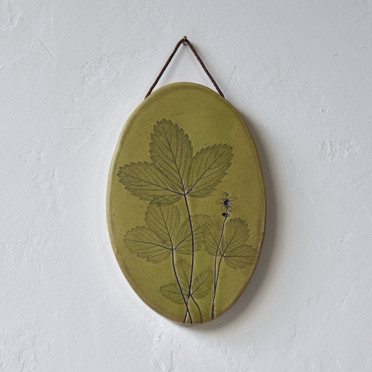 7" Strawberry Wall Hanging in Moss
