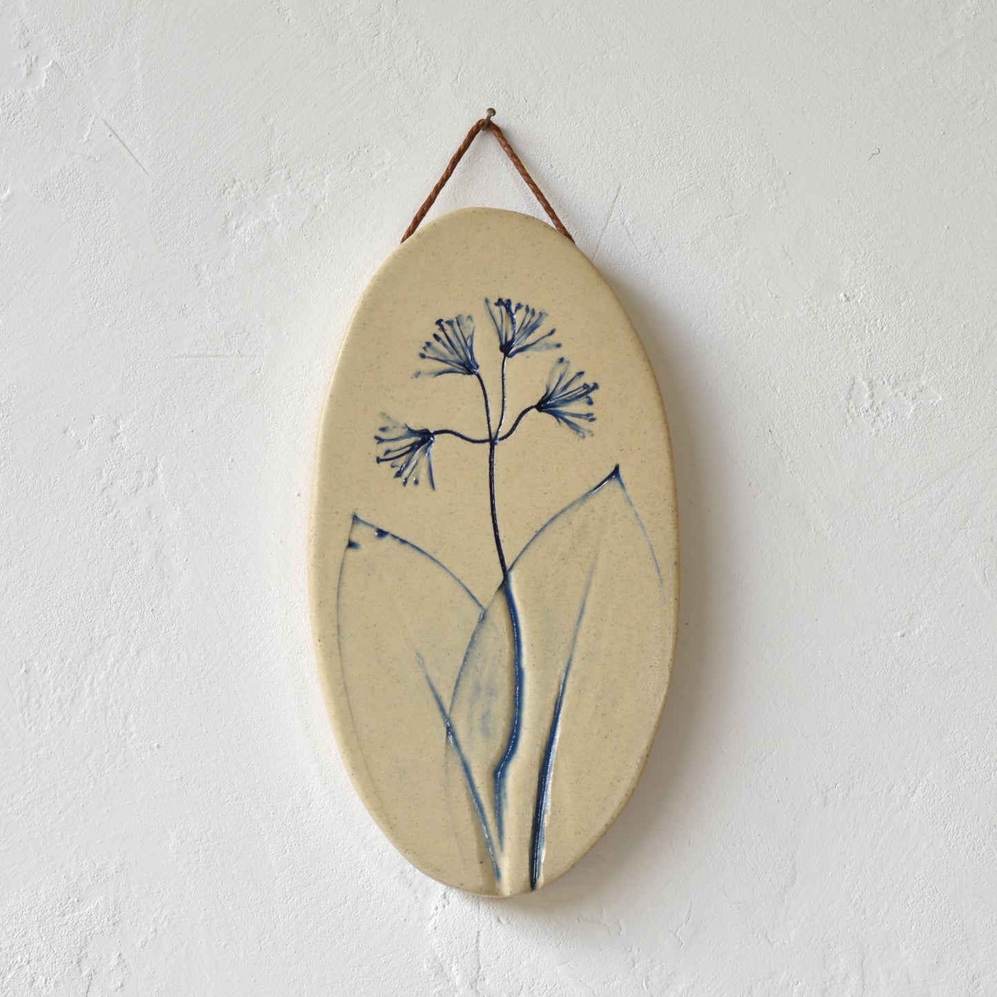 7.75" Blue-bead Lily Wall Hanging in Ice