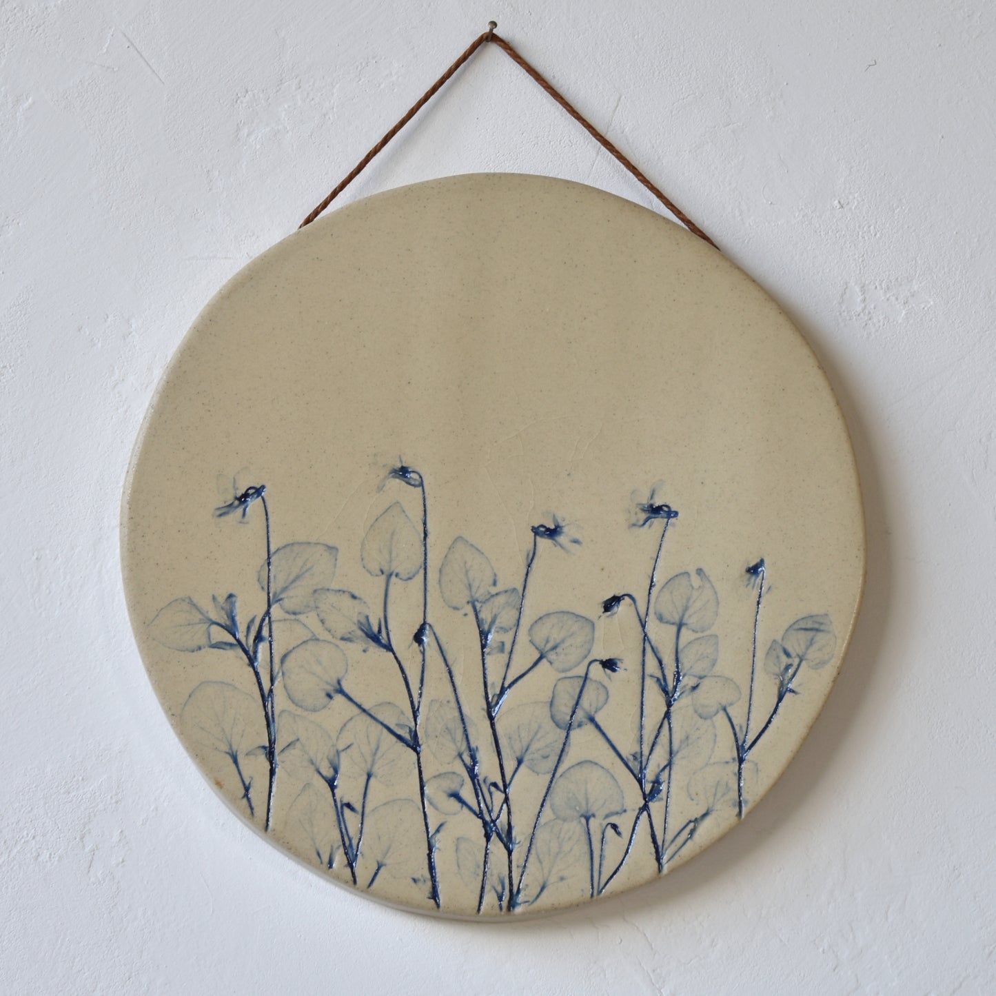 8.5" Violets Wall Hanging in Ice