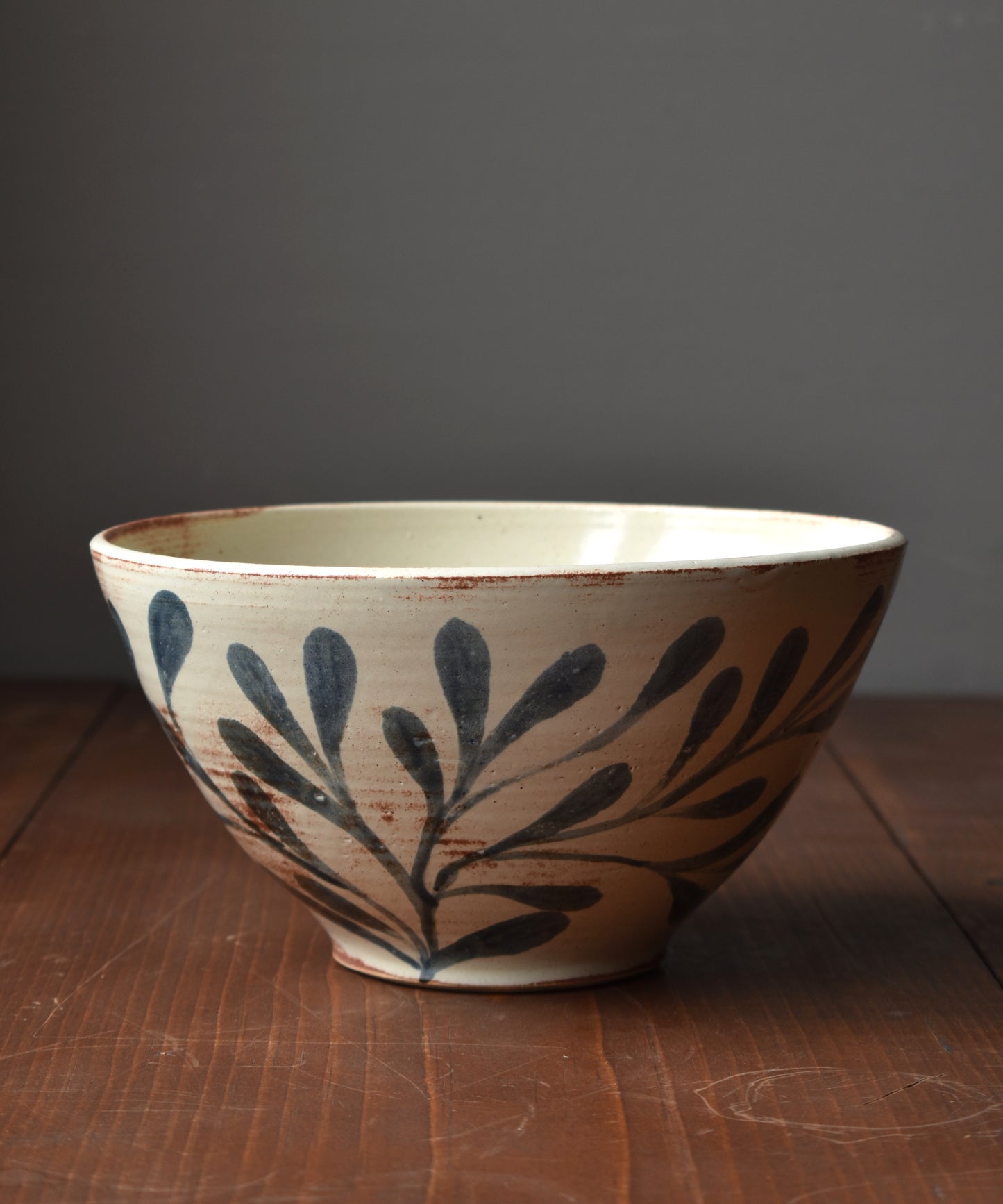 Large Serving Bowl in Blue Foliage