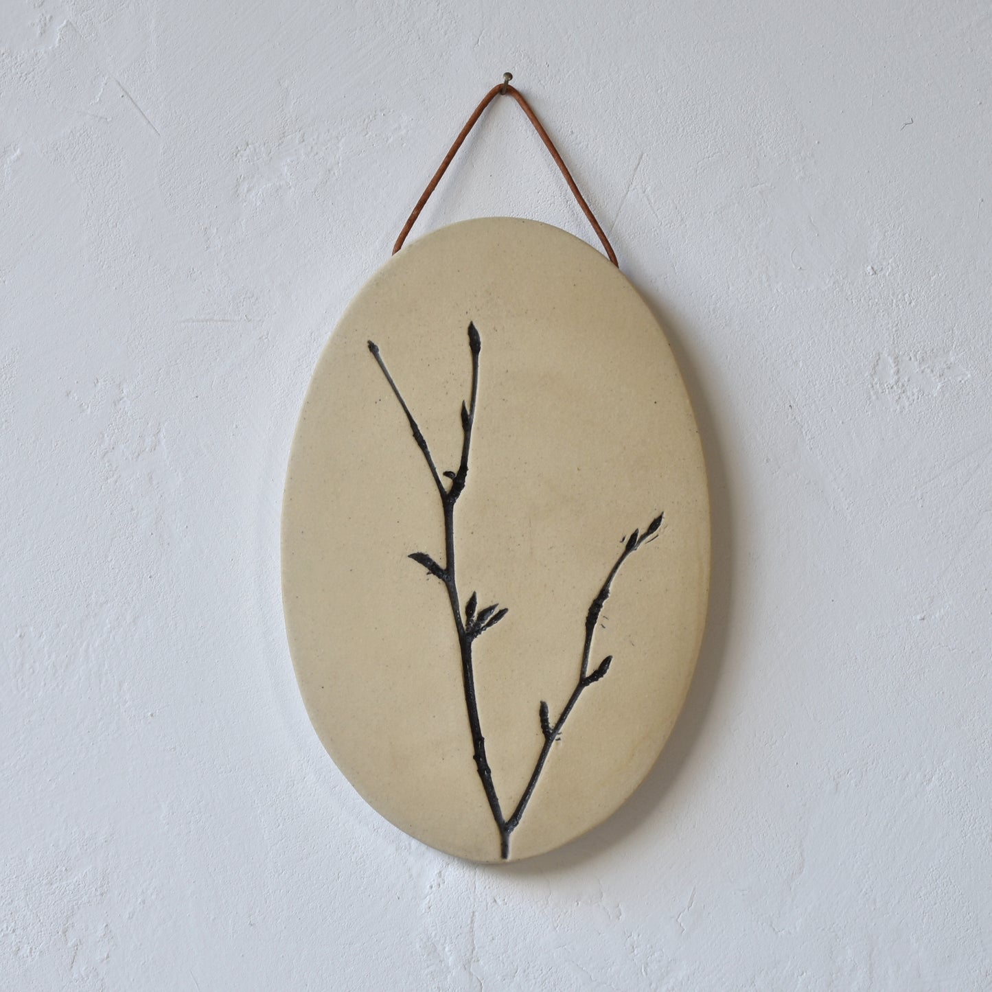 7" Birch Wall Hanging in White