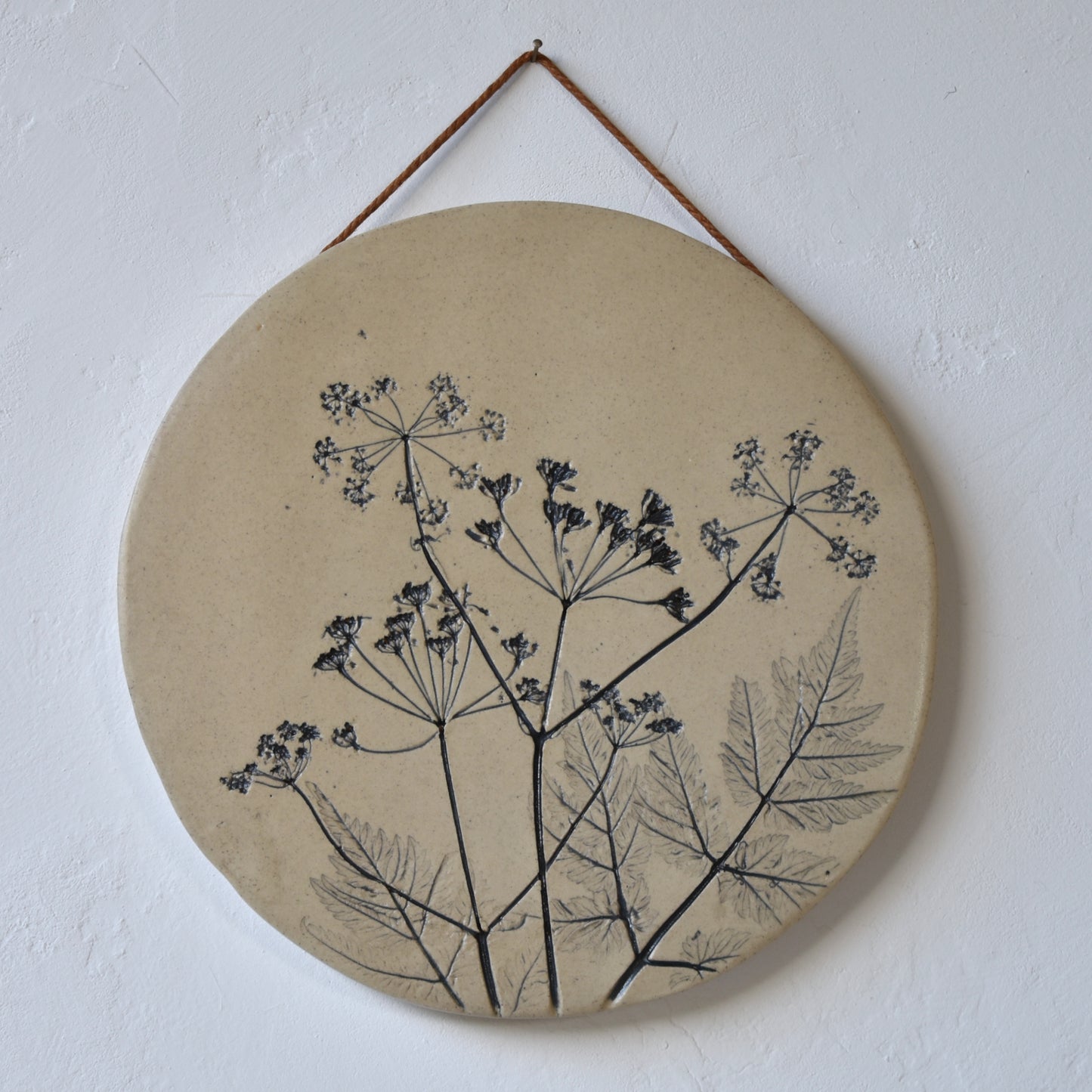 8.5" Hemlock Wall Hanging in White