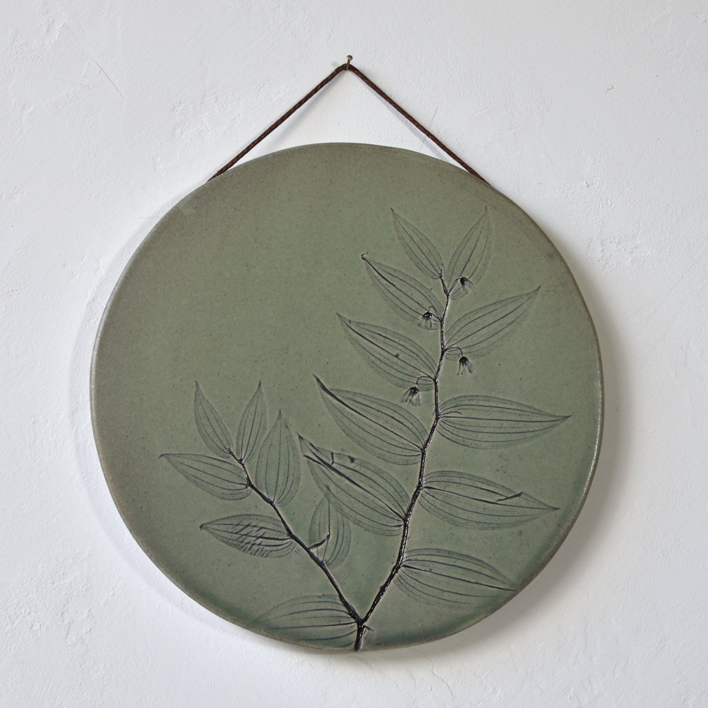 8.5" Rose Twisted-stalk Wall Hanging in Sage