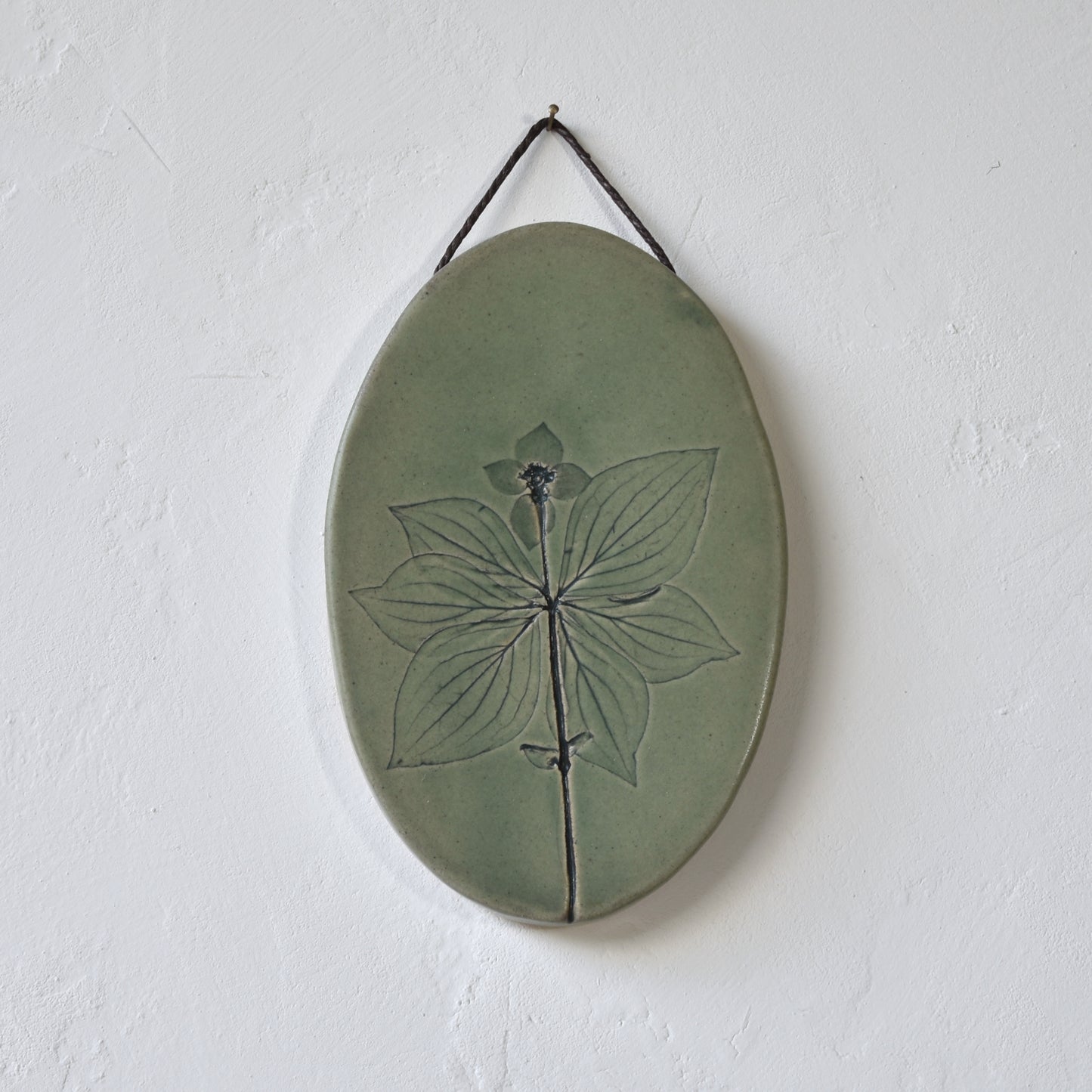 7" Bunchberry Wall Hanging in Sage