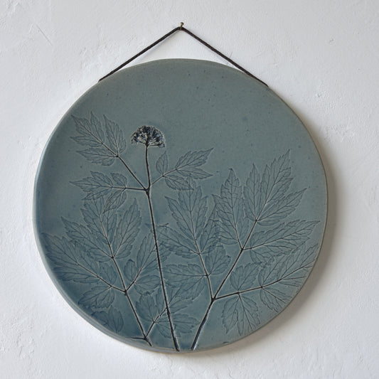 8.5" Baneberry Wall Hanging in Denim Blue