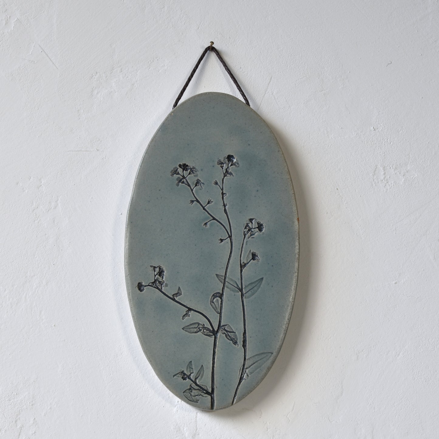 7.75" Forget-me-not Wall Hanging in Denim Blue
