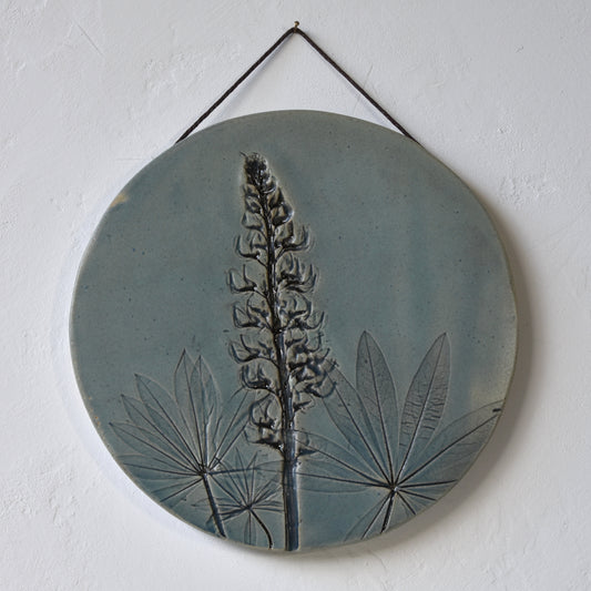8.5" Lupin Wall Hanging in Denim Blue