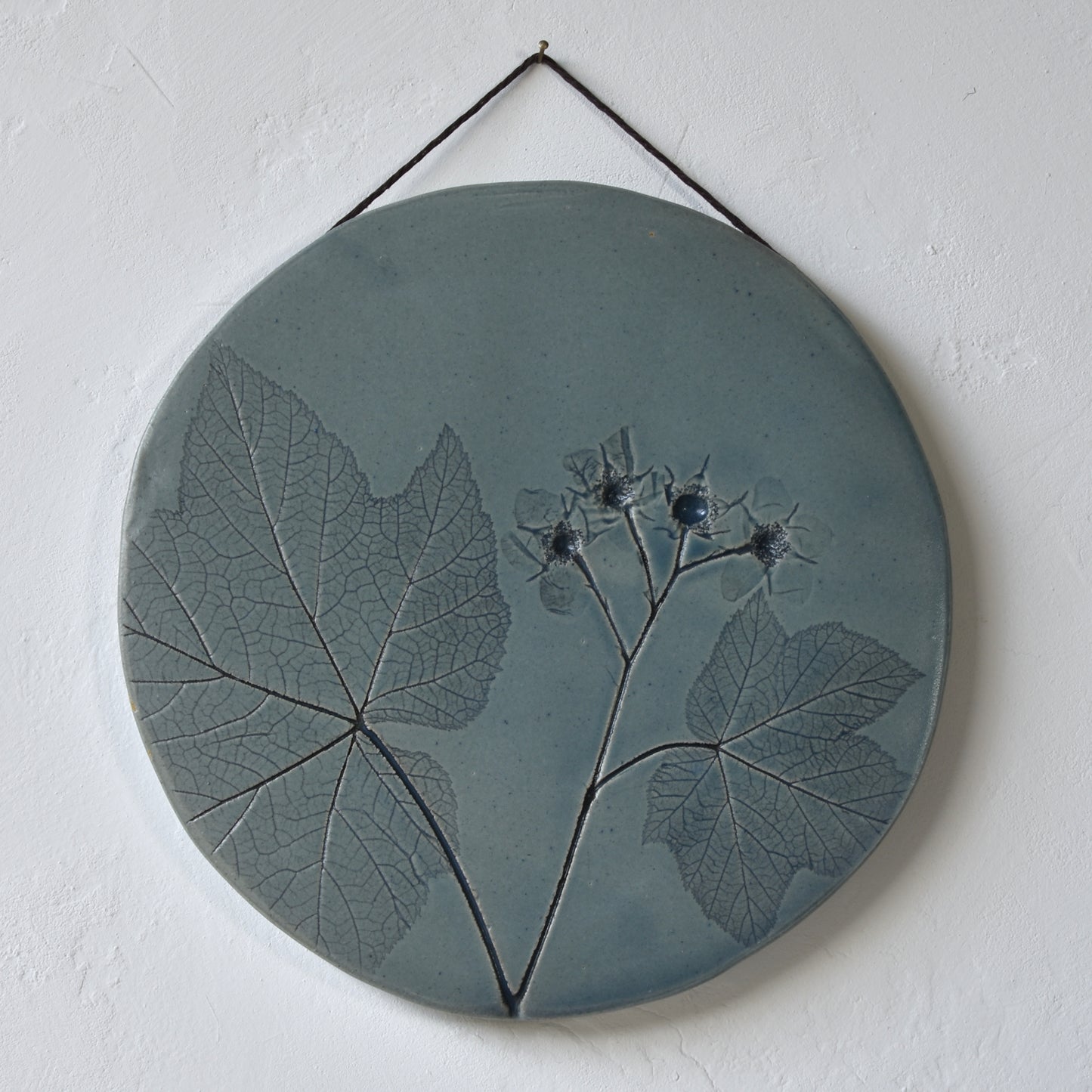 8.5" Thimbleberry Wall Hanging in Denim Blue