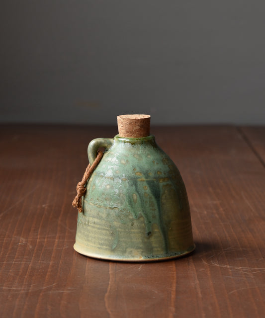 Small Bottle in Forest Green Ash