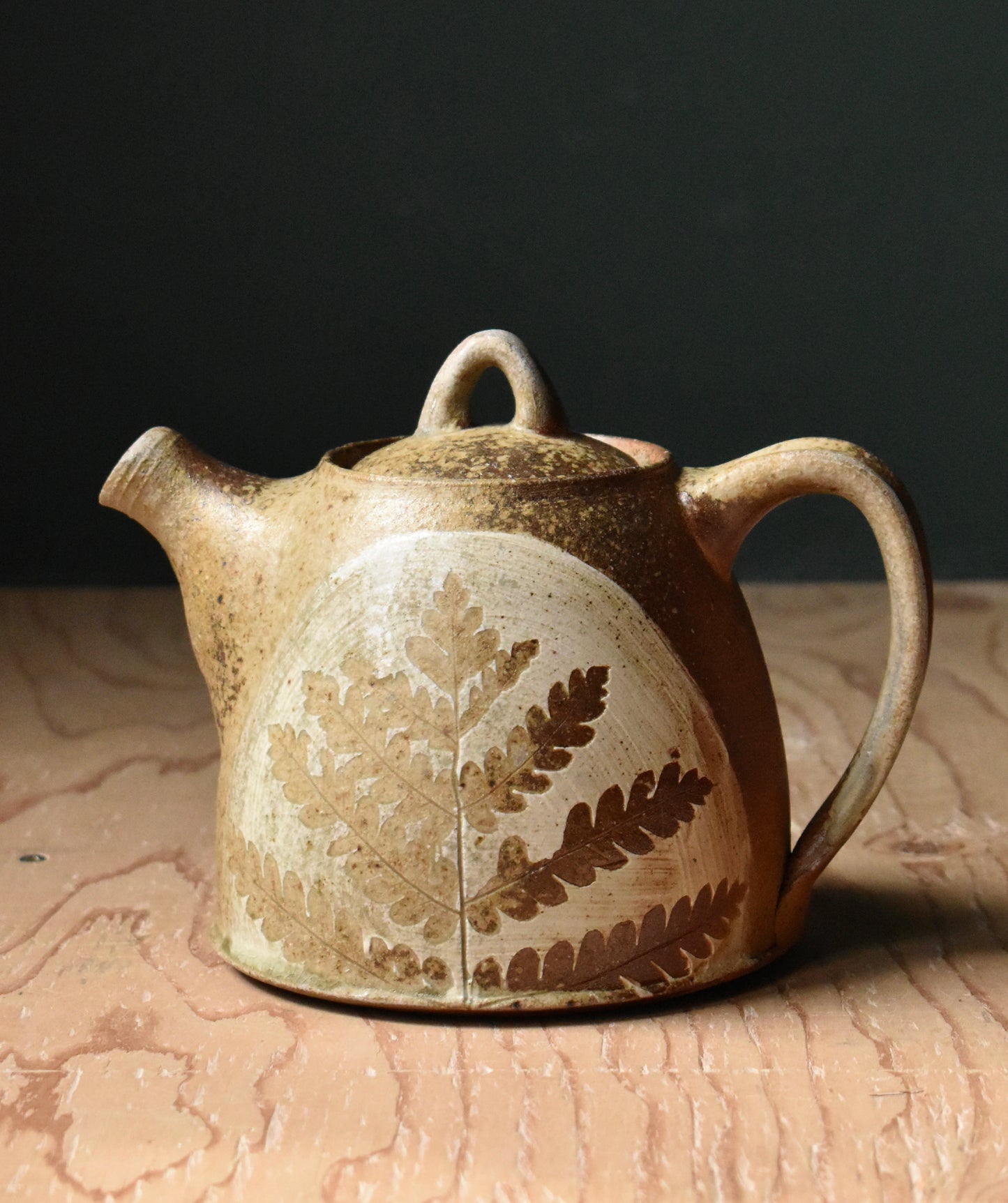 Wood Fired Teapot - Fern