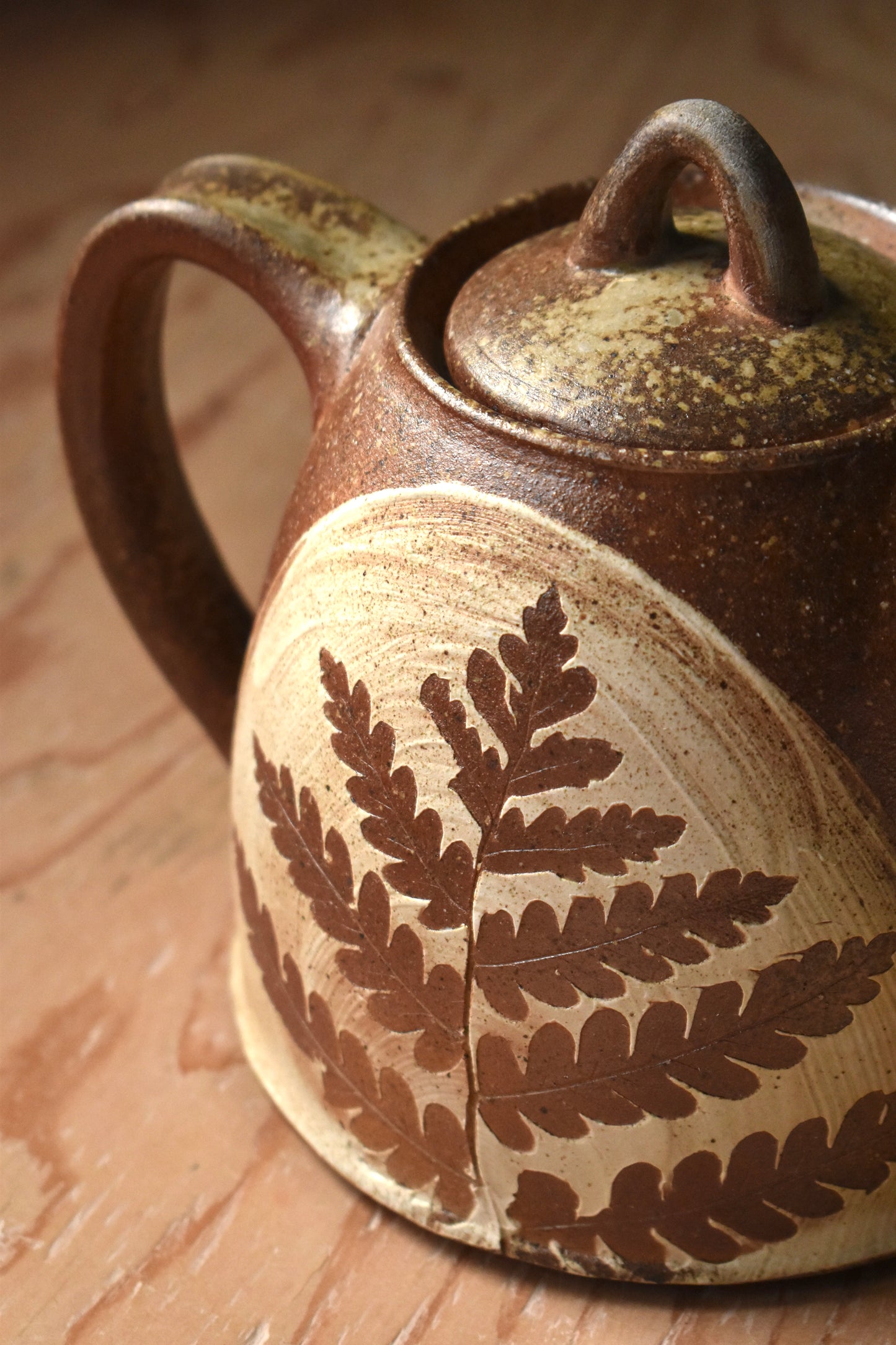 Wood Fired Teapot - Fern