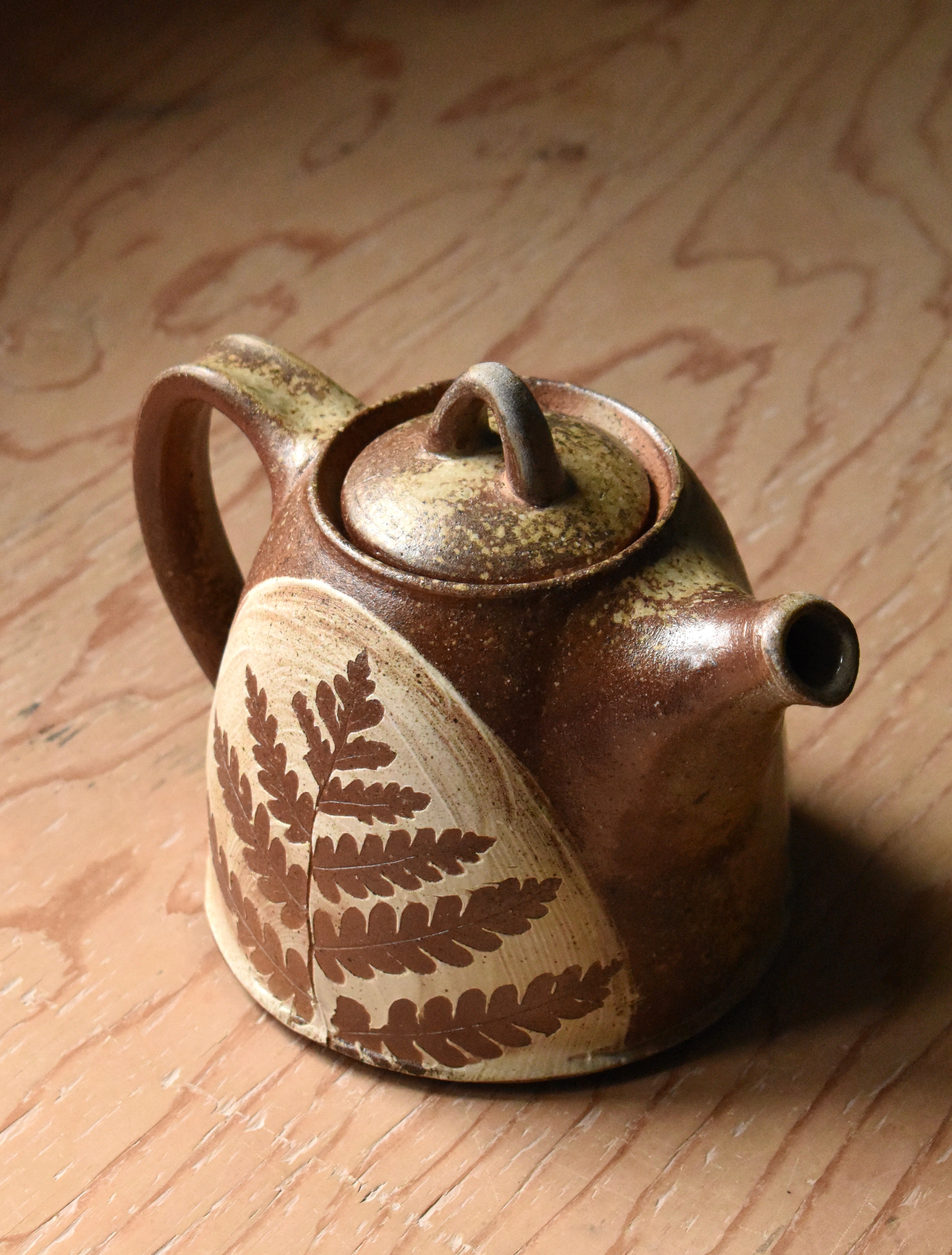 ARCHITECTURAL POTTERY① Large Wood-Fired Teapot - Fern – Black Dog Ceramics
