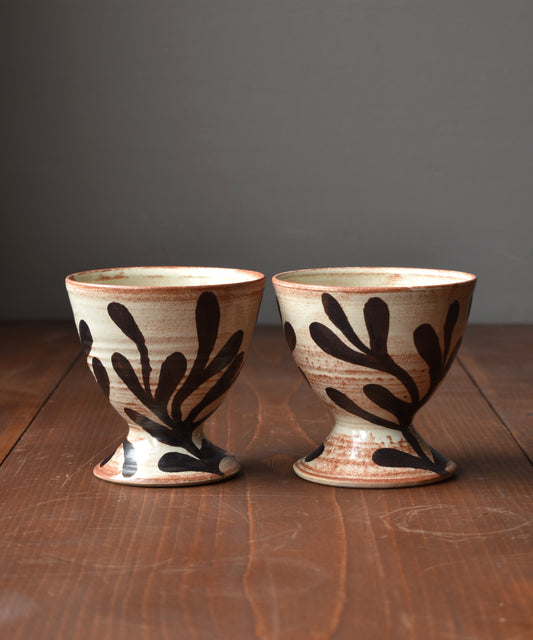 Large Painted Goblets - Set of 2