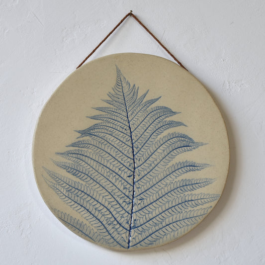 8.5" Ostrich Fern Wall Hanging in Ice