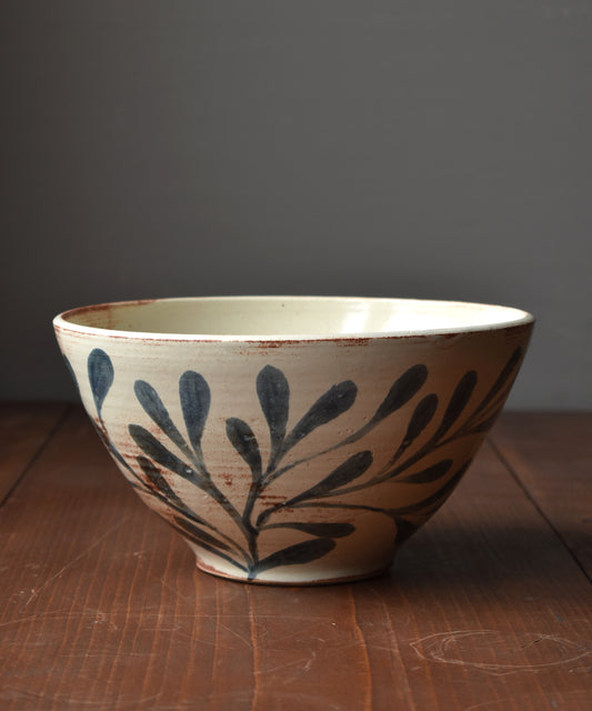 Large Serving Bowl in Blue Foliage