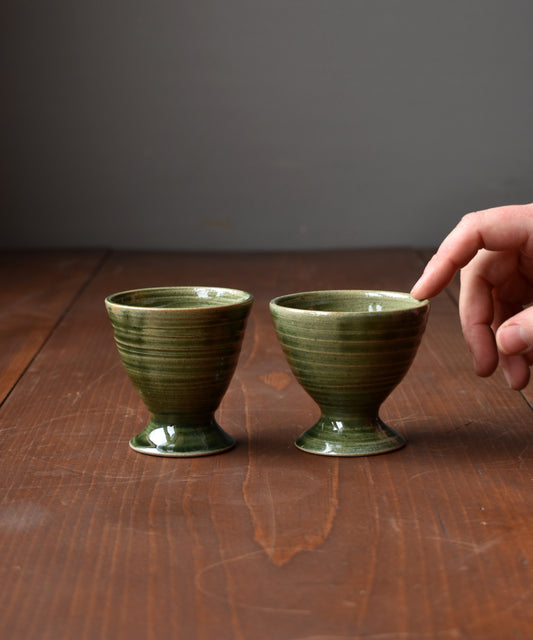 Green Mini Goblets - Set of 2