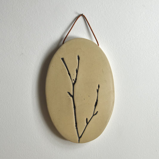 7" Birch Wall Hanging in White