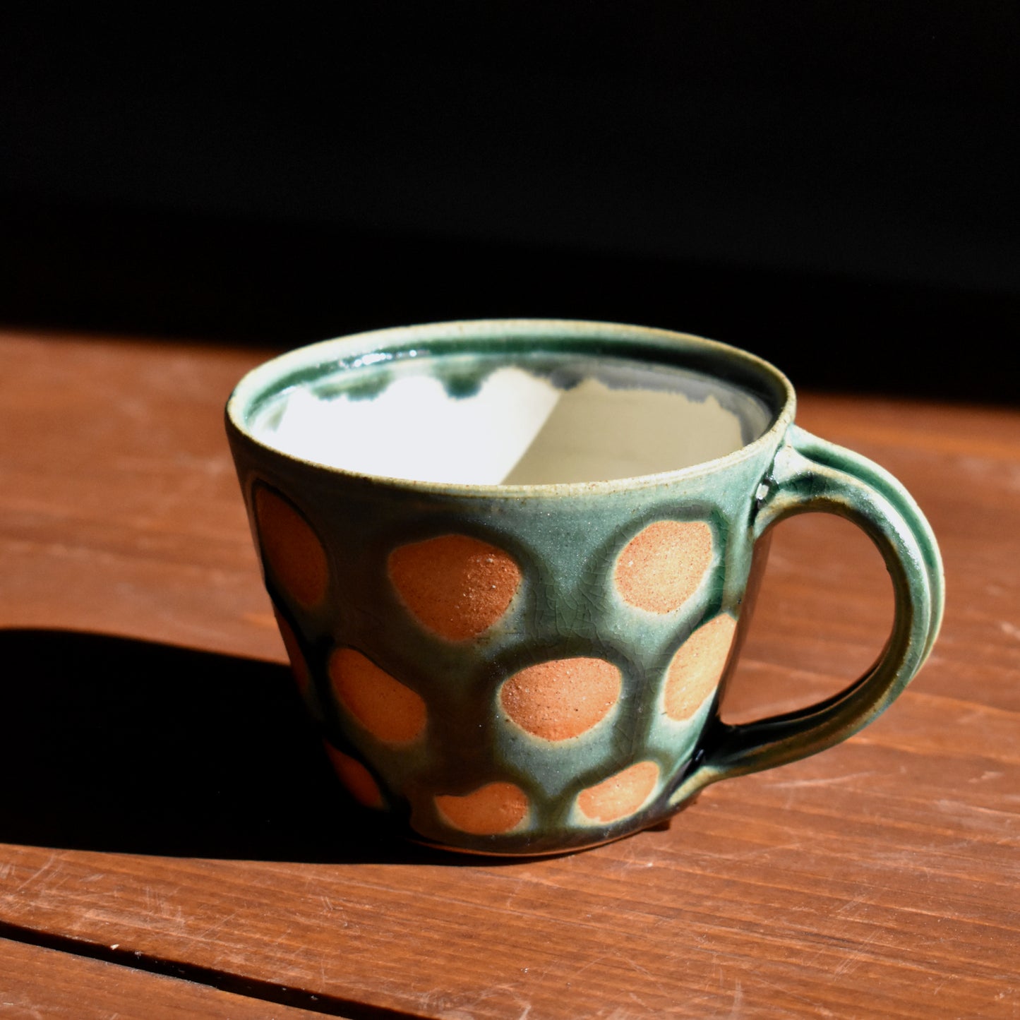 Medium Mug in Green Dots