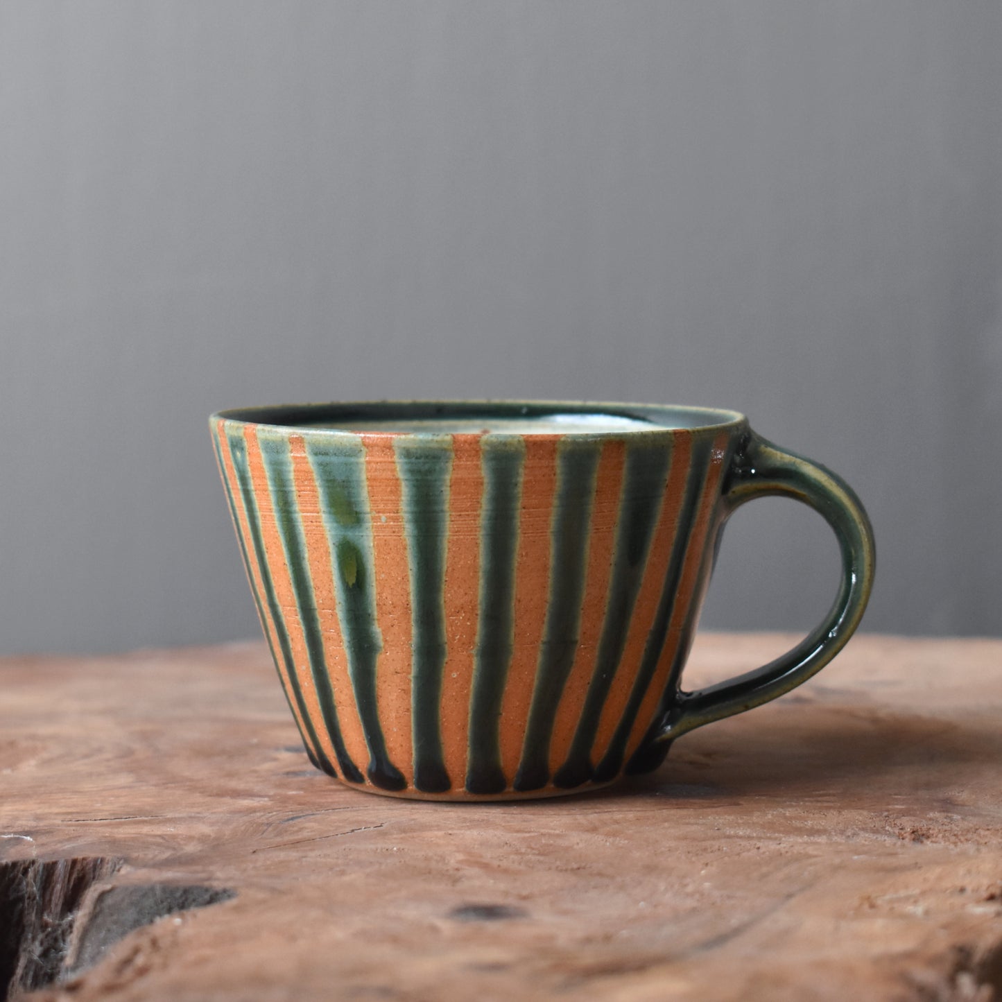 Medium Mug in Green Stripe