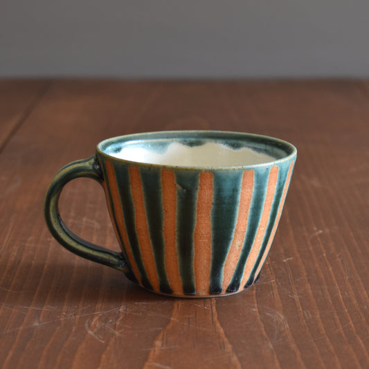 Medium Mug in Green Stripe