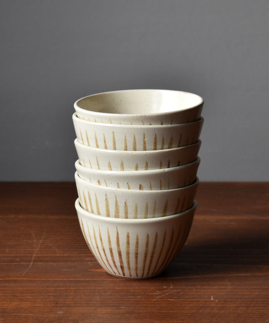 Small Bowl in Brown Stripes