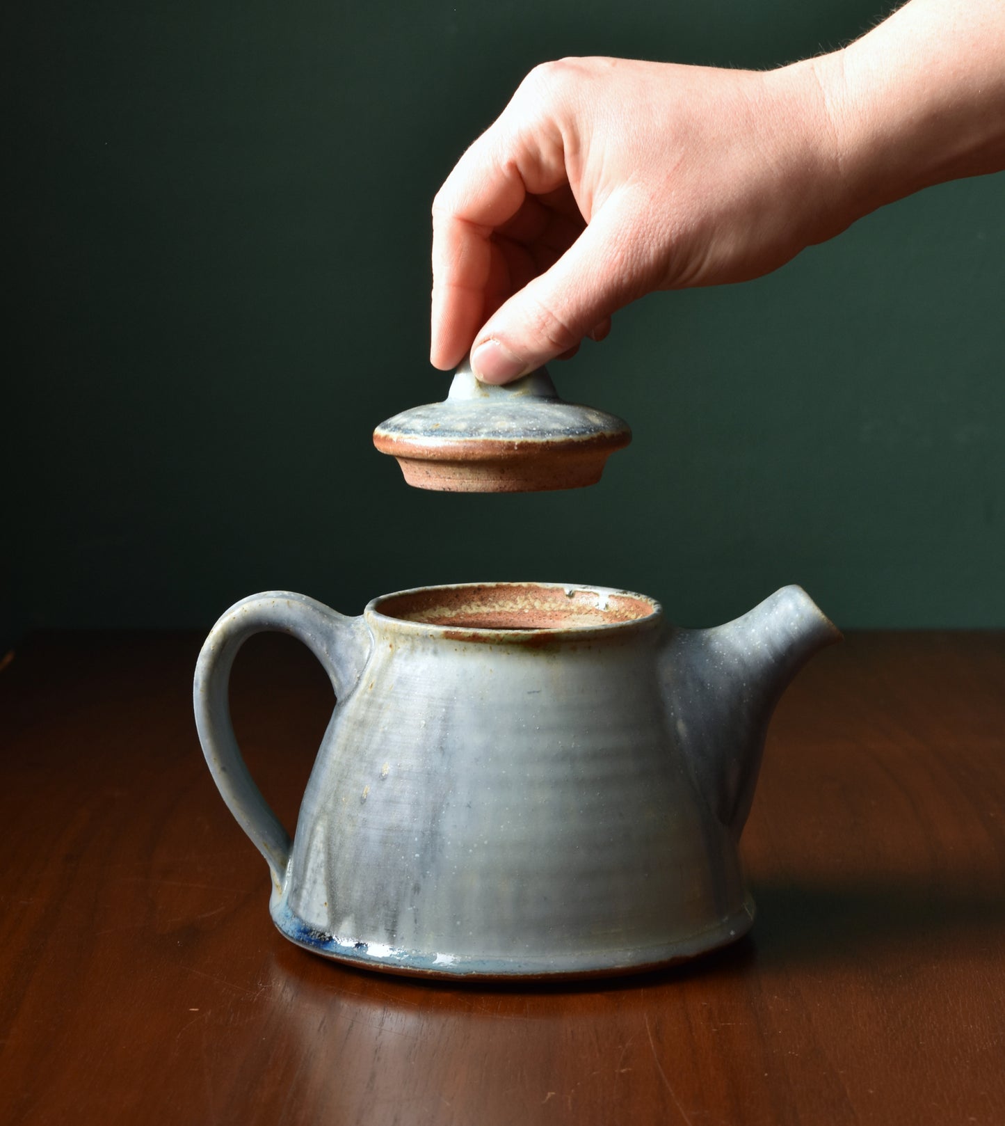 Wood-Fired Teapot - Ice Blue