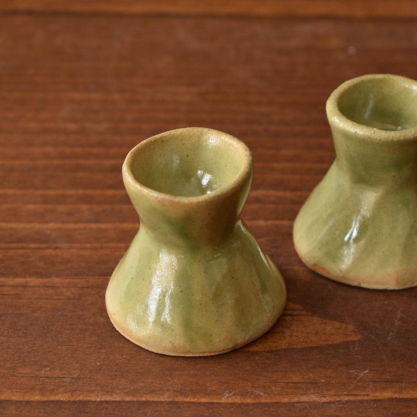 Small Tapered Candle Holder - Leaf Green